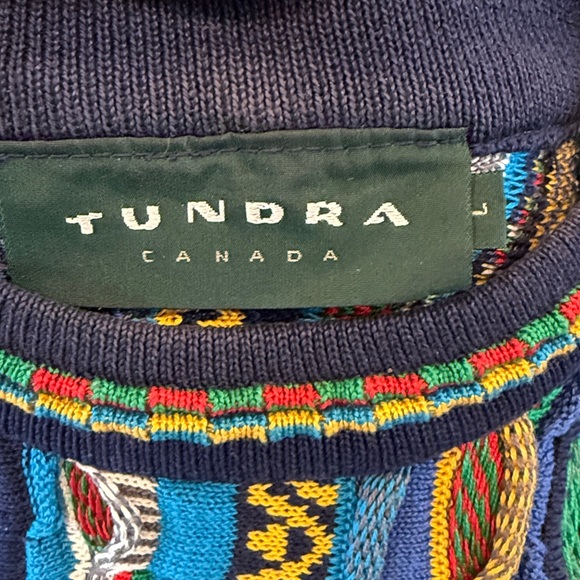Tundra Canada Coogi Style 3D Multicolor Sweater – 100% Cotton – Size L - Picture 2 of 5